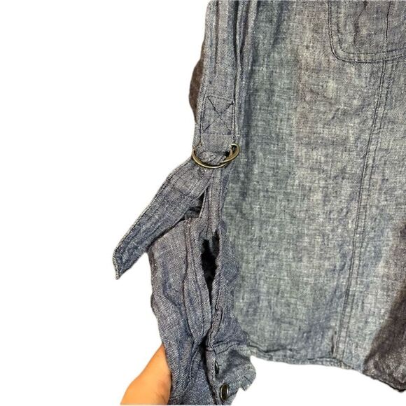 Style & Co 100% linen button  down shirt - Picture 3 of 10